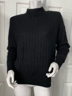 Marni Black Ribbed Mock Neck Sweater